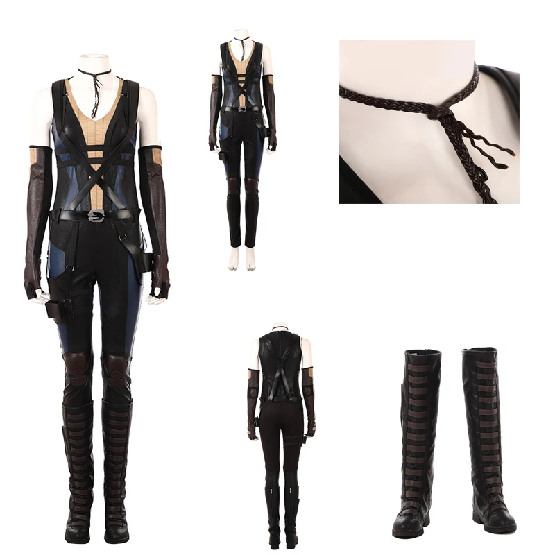 2018 New movie Deadpool 2 domino cosplay Costume for Helloween Custom Made Suit any size