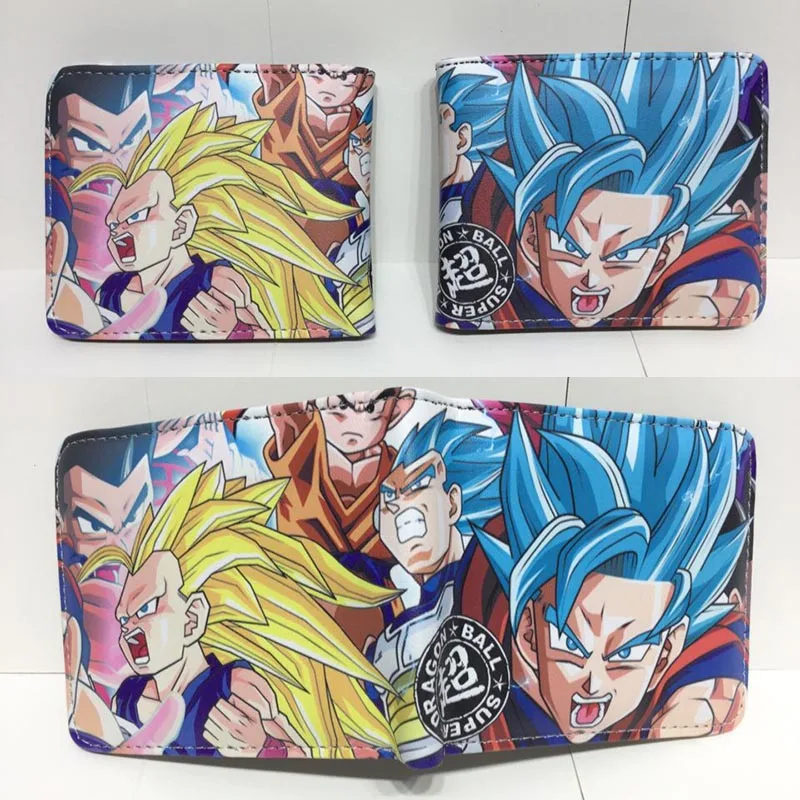 Кошелек с рисунком Dragon Ball Z, кошелек из искусственной кожи с карманом для монет, сумки с держателем для карт для детей, подростков, мужчин и женщин, Короткие Кошельки