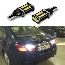 2 шт Canbus T15 W16W автомобильный резервный обратный светильник для Toyota Corolla Camry Prado белый высокий Стоп задний фонарь лампа без ошибок 6000K 12V