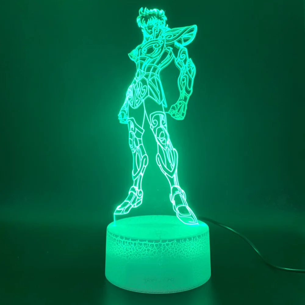 

Led Night Light Anime Saint Seiya Figure Touch Sensor 3d Lamp Home Decor Holiday Gift for Kids Bedroom Novelty Light Children