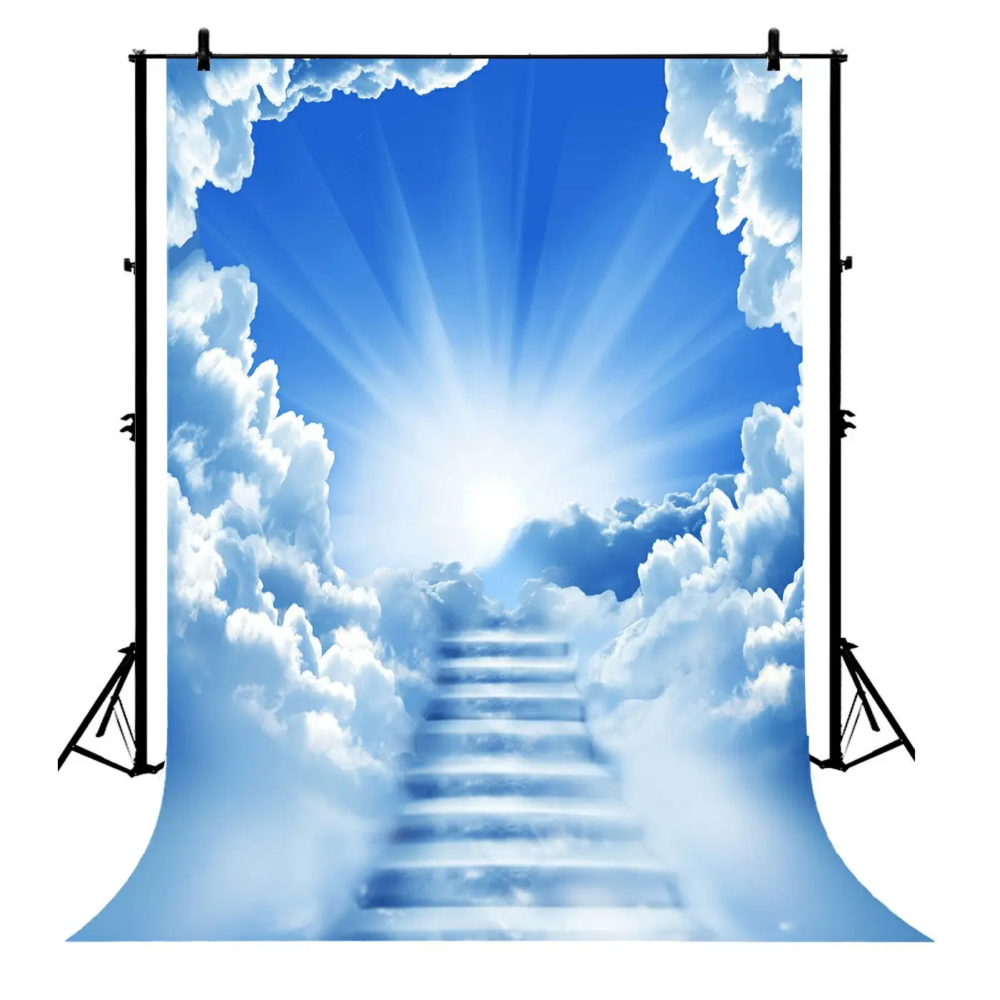 

5x7ft Dream Clouds Stairway To Heaven Polyester Photo Background Portrait Backdrop