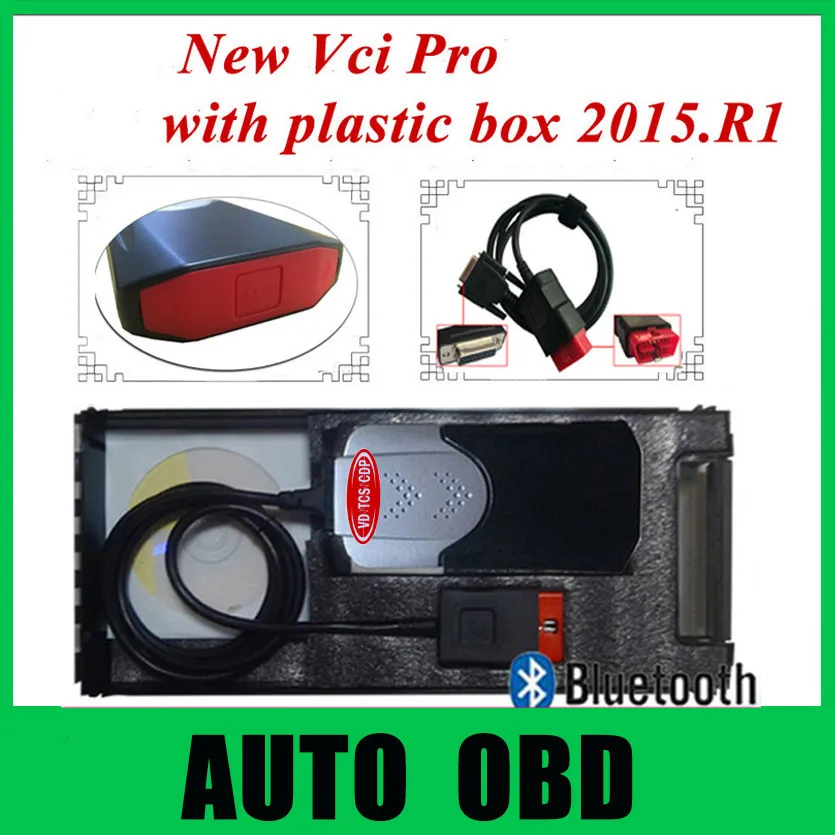 Новый Vci pro с коробкой из пластика 2015 3 bluetooth vd tcs CDP Pro Plus диагностический интерфейс