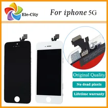 100% NO Dead Pixels Original For iphone 5G/5S/5C LCD Display Touch Screen Digitizer Assembly replacement Black/White