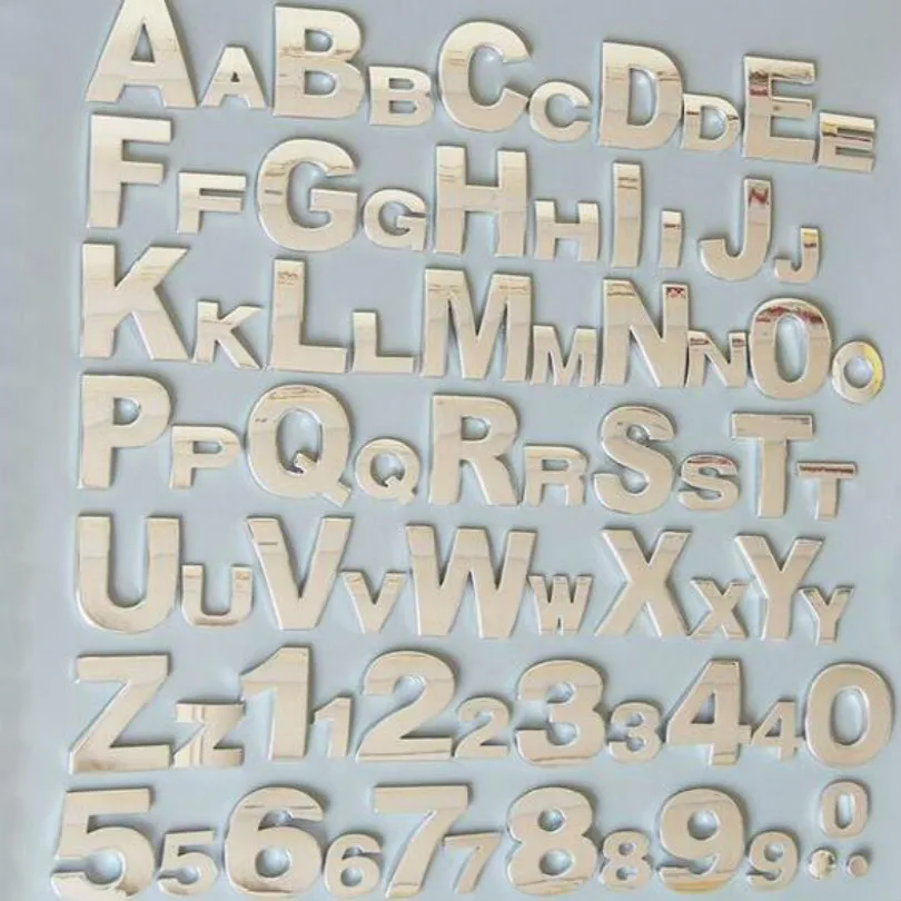 

height 4.5CM Letter alphabet car emblem Letters A B C D E F G H I J K L M N O P Q R S T free shipping