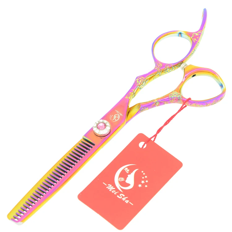 6,0 дюймов meisha салон истончение волос ножницы JP440C с ручкой сливы ножницы для волос Парикмахерская бритва Безопасный инструмент для укладки волос HA0339