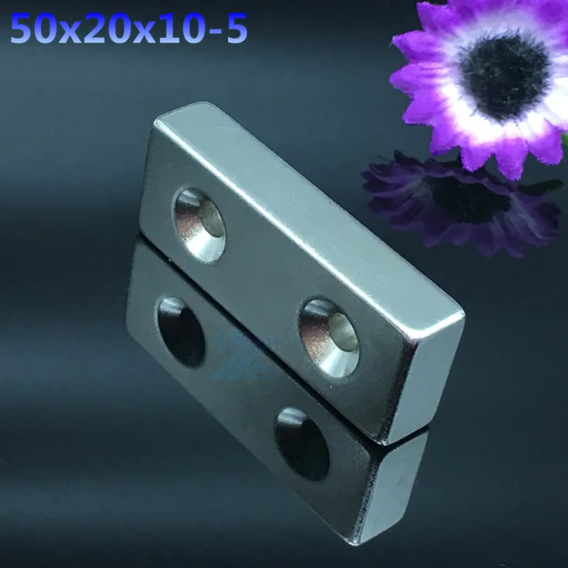 Бесплатная доставка 2 шт. N35 50x20x10 мм 50*20*10 блок мощный неодимовый магнит супер