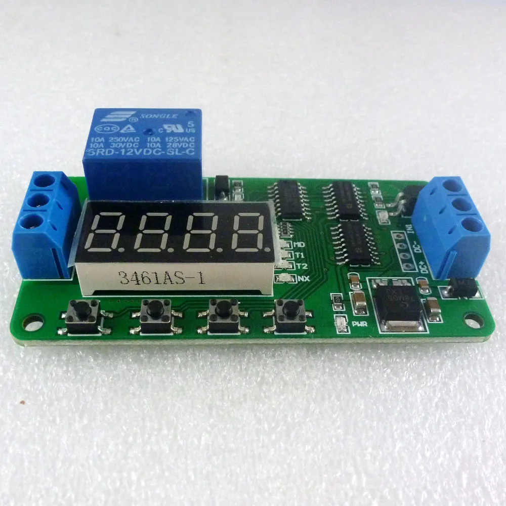 DC 5V 12V Multifunction Self-lock Relay PLC Cycle Timer Module Delay Time Switch DC 5V 12V Multifunction Self-lock Relay PLC Cycle Timer Module Delay Time Switch