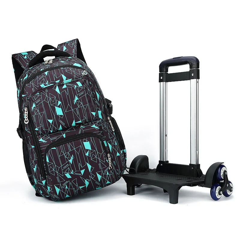 Школьный рюкзак с дорожный Багаж на колесиках, тележка Чемодан сумка Водонепроницаемый 6 колес тележки детские школьные сумки для мальчиков и девочек, рюкзак для детей