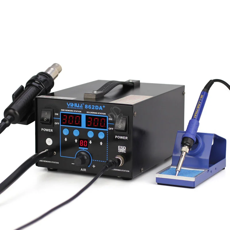 

862DA+ 2 in 1 Tig Welding Machine Soldering Station with hot air gun and solder iron