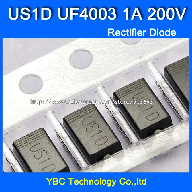 500 шт./лот US1D UF4003 1A/200V cубминиатюрный разъем версии A быстрое восстановление Выпрямительного Диода