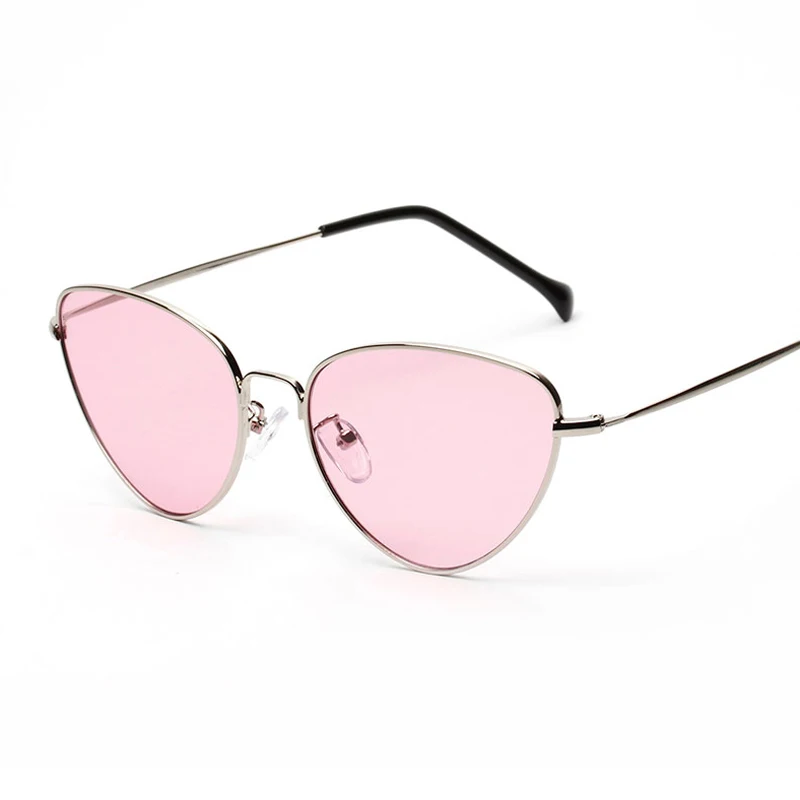 Модные тонированные цветные солнцезащитные очки в винтажном стиле, женские солнцезащитные очки в форме капли, кошачий глаз, женские брендовые дизайнерские солнцезащитные очки Oculos de sol