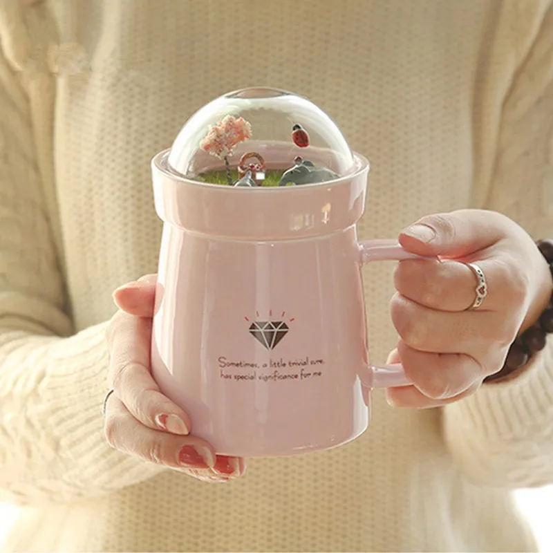 Micro Landscape Cups Cartoon Animal Milk Coffee Mugs Creative High-capacity Office Home Cup Ceramic Beauty Christmas Gifts |