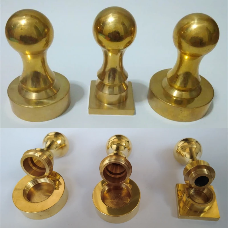 

Square and round custom brass stamp wax seal and ink pad 26mm to 60mm