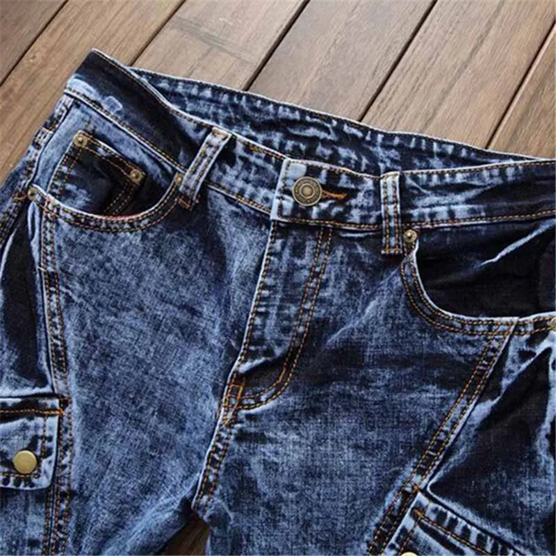 Brand New 2016 America Style Jeans Mens Joggers Male Hot Jeans For Biker Jeans Men Casual Slim Straight Trousers Free Shipping
