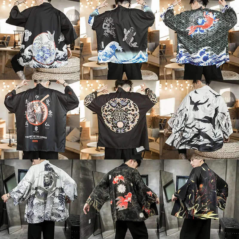 Sinicism مخزن الصيف الرجال نمط جاكيتات رجل 2019 عارضة كيمونو الشارع الشهير رجل جاكيتات طباعة الذكور الأزياء المفتوحة غرزة سترة 5XL Sinicism مخزن الصيف الرجال نمط جاكيتات رجل 2019 عارضة كيمونو الشارع الشهير رجل جاكيتات طباعة الذكور الأزياء المفتوحة غرزة سترة 5XL