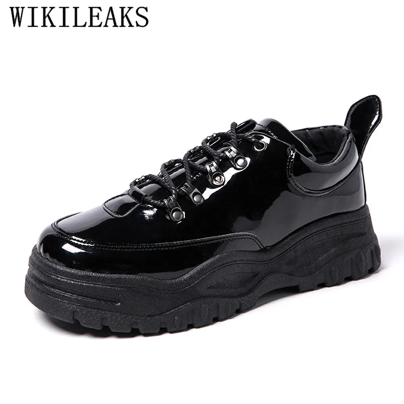 

height increasing mens shoes casual flat platform shoes patent leather comfortable men sneakers luxury brand chaussures hommes