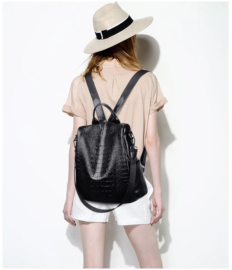 ZMQN женский рюкзак из крокодиловой кожи pu, рюкзак с защитой от кражи, рюкзак для путешествий, женская сумка для, zaino donna sac a dos femme C123