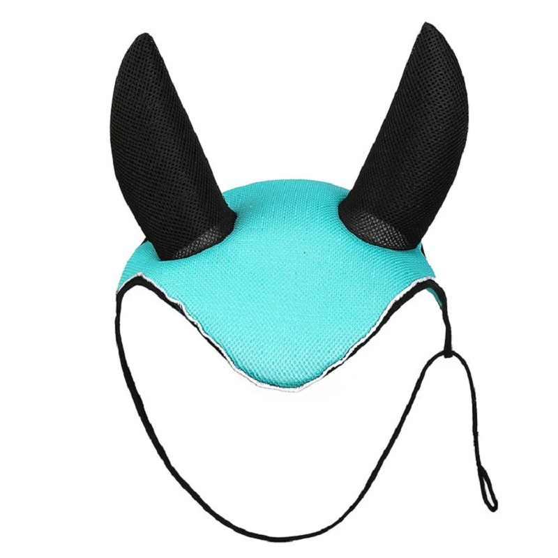 Horse riding breathable mesh horse earmuffs luminous equestrian competition horse equipment flying mask cap ear horse protection Horse riding breathable mesh horse earmuffs luminous equestrian competition horse equipment flying mask cap ear horse protection