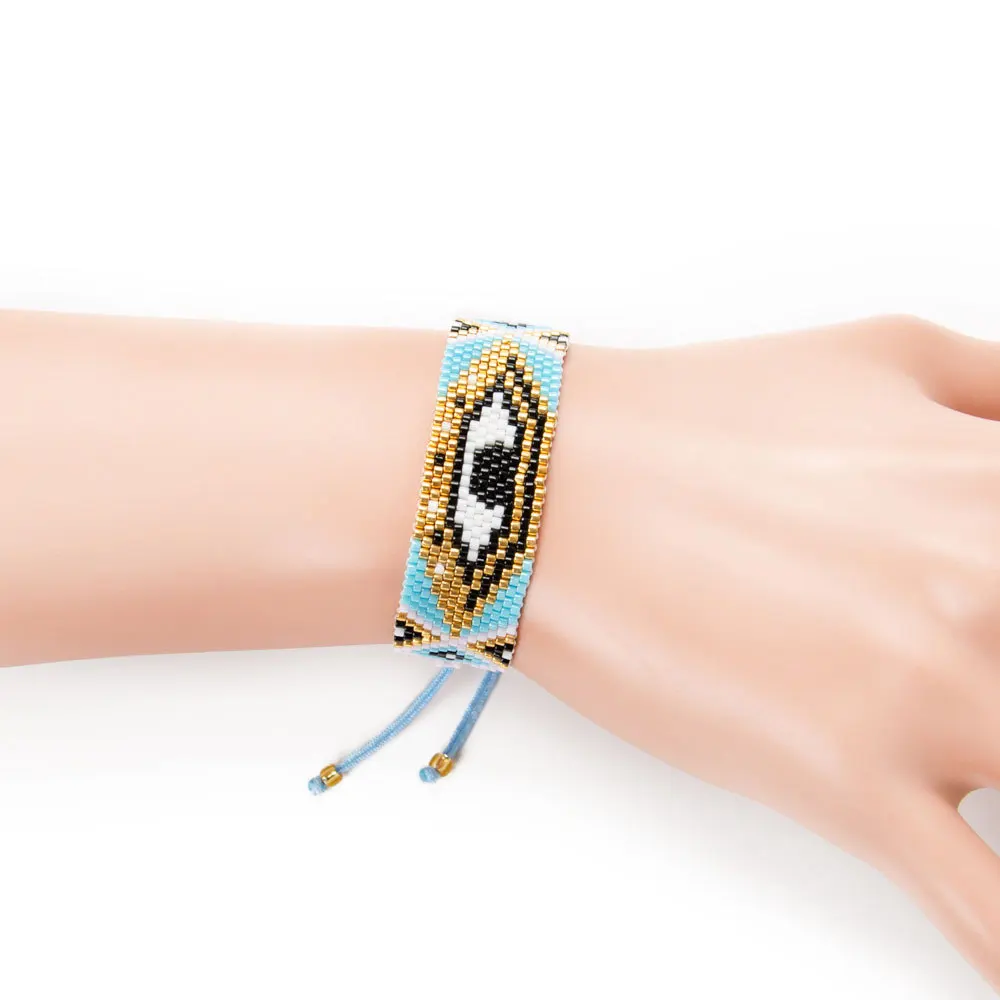 Браслет evil eye MIYUKI браслеты с кисточками бисер регулируемый ручной работы тканый женский подарок ювелирные изделия