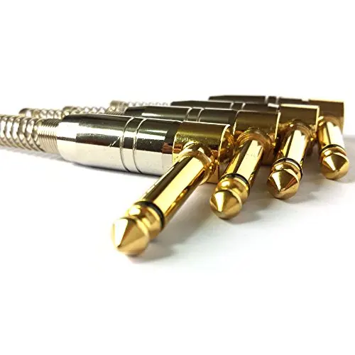 

20PCS BRASS 1/4" MONO MALE TS Plug Jack Phono 6.3mm adapter soldering