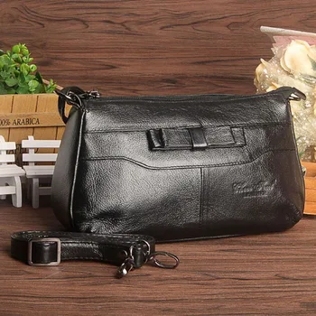 

100% Genuine Leather Women Handbags Messenger Sling Shoulder Bag Fashion Casual Brand Female Hobo Cross Body Bags