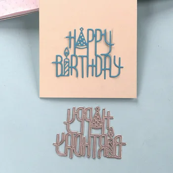 

DUOFEN METAL CUTTING DIES HAPPY BIRTHDAY cutout lace embossing stencil DIY Scrapbook Paper Album 2019 new
