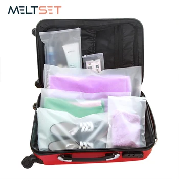 

7pcs/set Travel Storage Bag Luggage Organizer Transparent Laundry Bag Clothes Toiletry Tidy Pouch Jewelry Ziplock Bag Zipper Bag