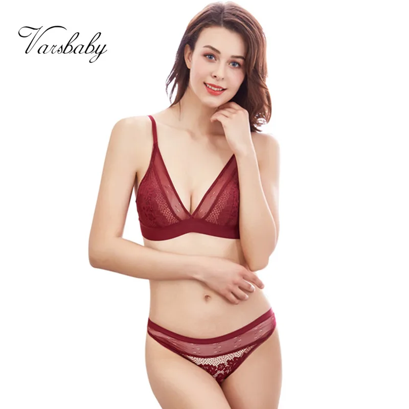  Varsbaby new ultra-thin transparent style underwear comfortable breathable bra sets