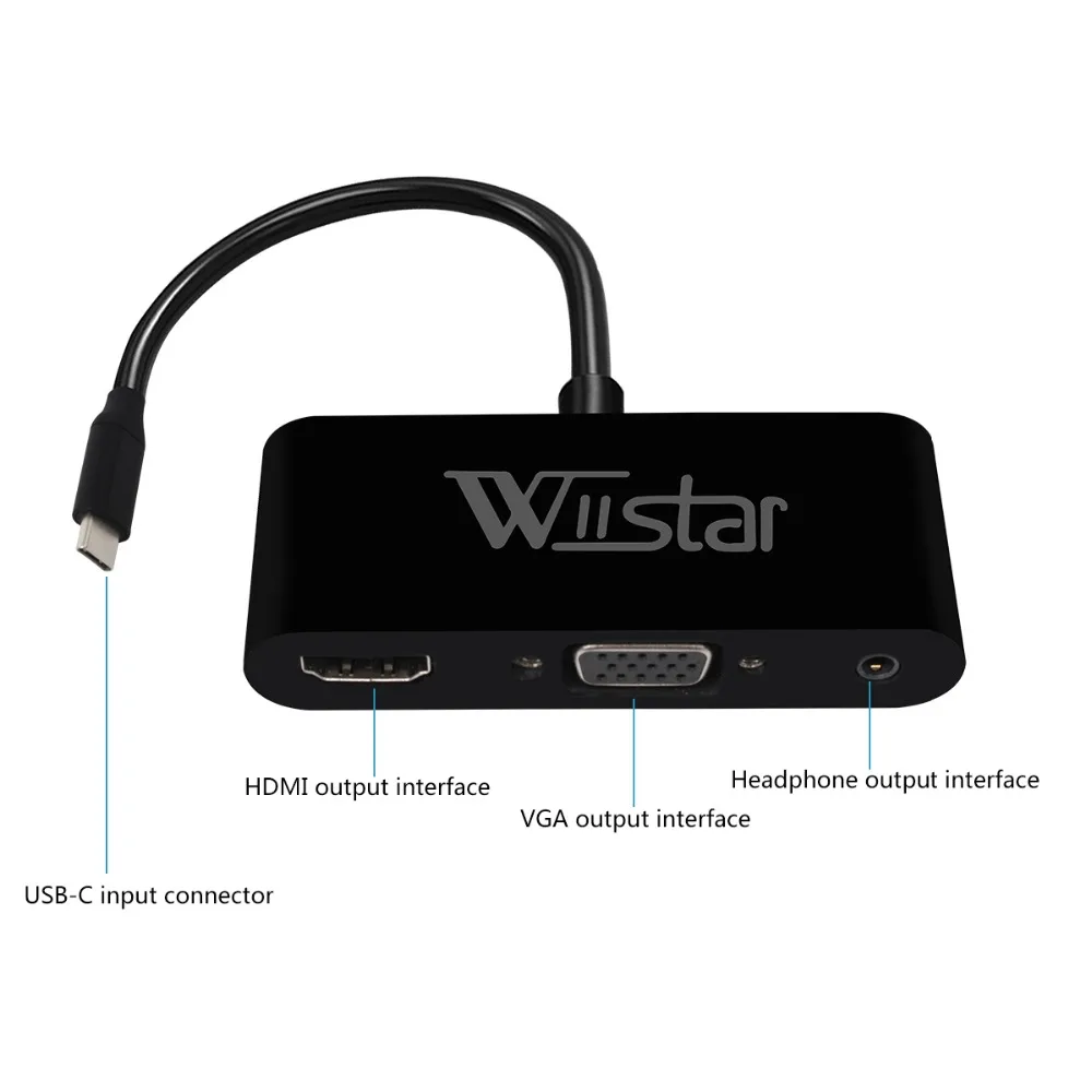 TYPT C to HDMI VGA converter adapter  typec - 2 - 1200