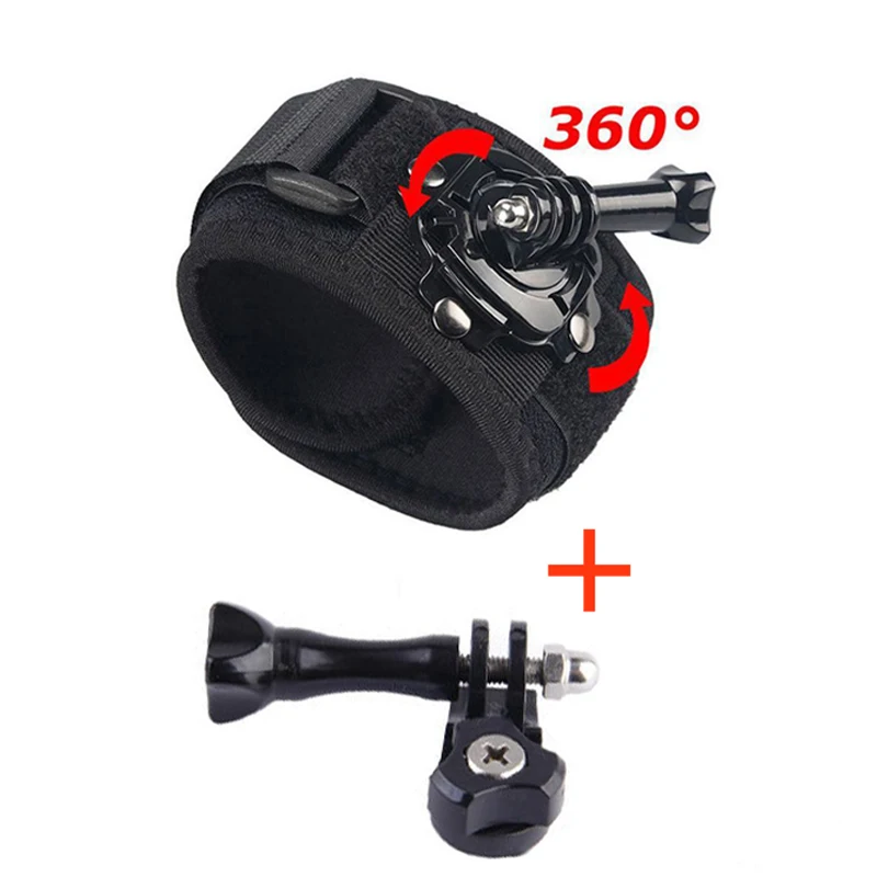 

360 degree rotation Mount Belt Wrist Band Arm Shell Strap + adapter for Sony AS15 AS30V AS100V AEE Rollei Camera Accessory