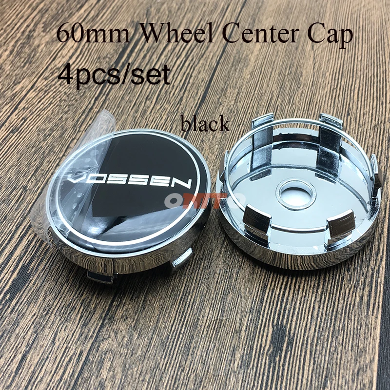 

Hot Selling 2.36inch 60mm Black Vossen Emblem 4pcs Car Centre Cover Fit Car Wheel Hub Caps for W202 W212 W220 W205 GLA CLA