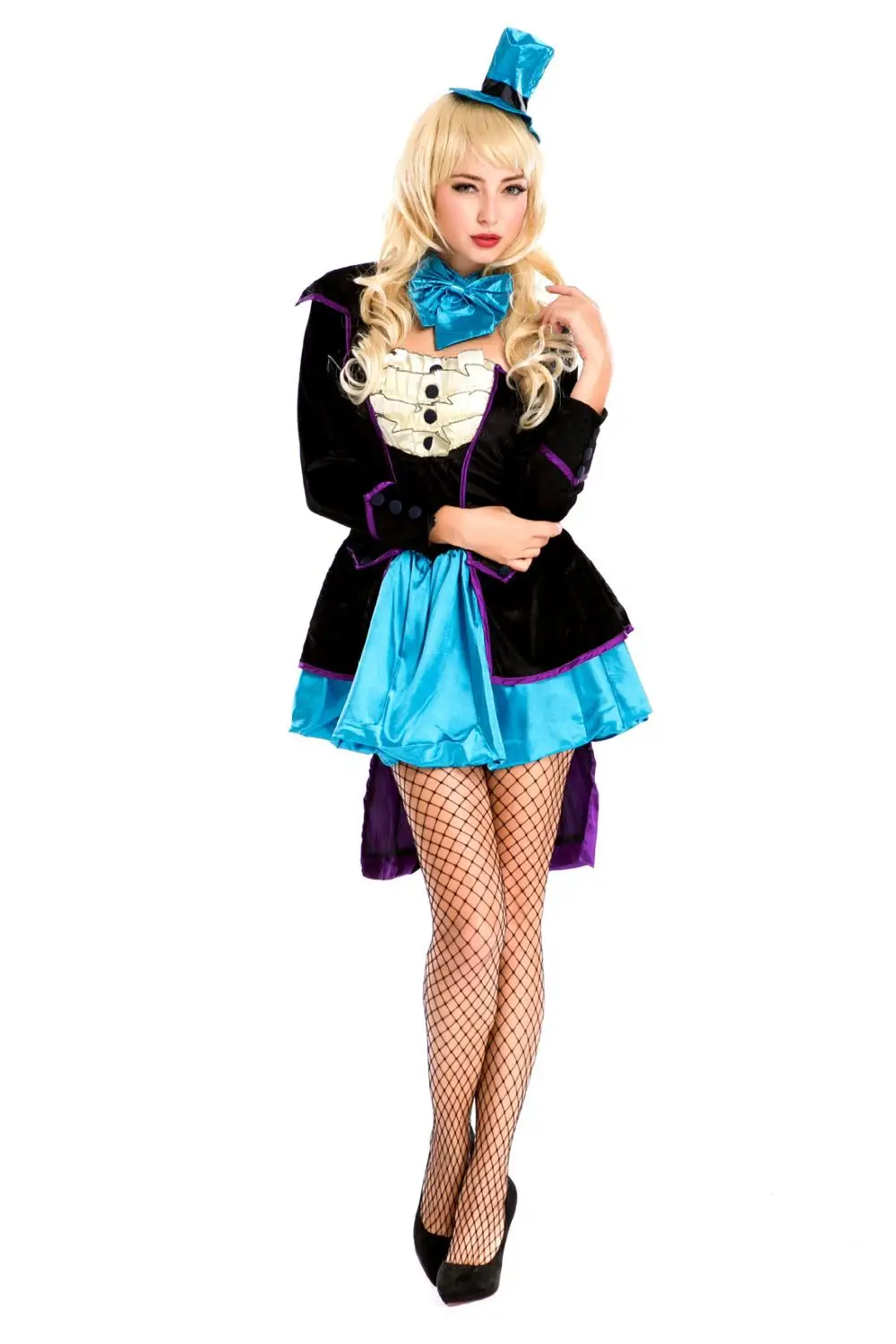 Роскошный костюм Алисы в стране чудес женское маскарадное платье Mad Hatter|alice in