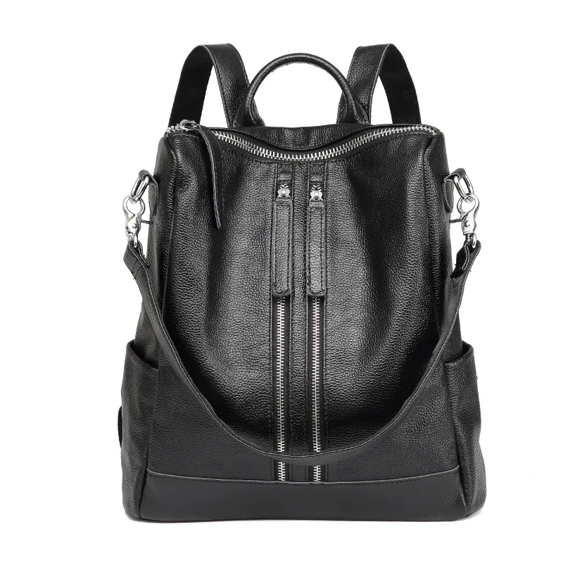 

2019 New Split Leather Backpack Women High Quality Fashion School Bags for Teenage Girls Female School Shoulder Bags