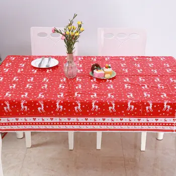 

Christmas Tree/Snowman/Santa/Xmas Bell Tablecloth Table Cover Cloth Home Decor
