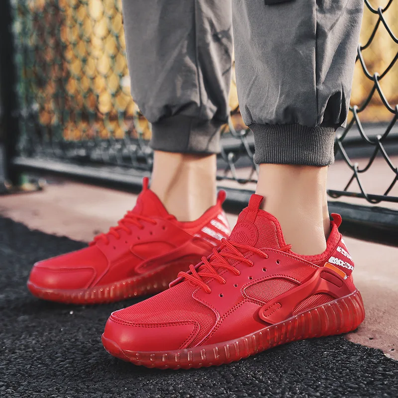 

2019 summer new mesh cool breathable non-slip sports men's casual running high elastic shock absorber shoes