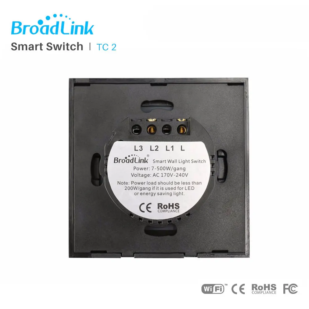 Broadlink TC2 ЕС WiFi переключатель ЕС стандартный настенный светильник переключатель беспроводного управления через RM Pro RM mini3 через приложение управления смартфоном
