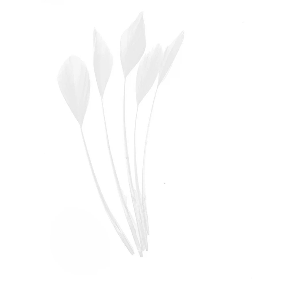 

100Pcs Stripped Handmade Rooster Tail Feather Party Hats Trimmings Millinery Decoration Chicken Craft Making Coque Ribbons DIY