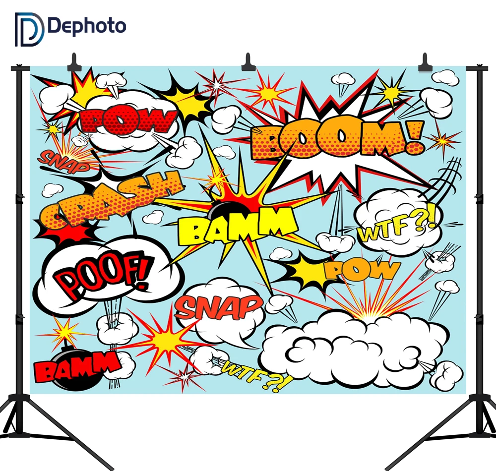 DePhoto Hip-hop Party Theme Graffiti Wall Seamless Vinyl Photography Backdrop Photo Background Studio Prop PGT112 | Электроника