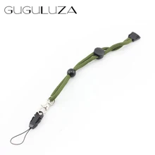 Открытый Тактические пояса индивидуальный Паракорд фонарик шнурки+ кнопка для Охота фонарик для мобильного телефона, 5 шт./лот