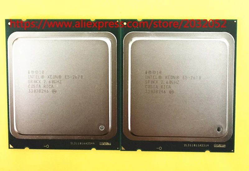 GA 2011 SROKX C2 Standard Shipping Intel Xeon Processor E5 2670 E5-2670 CPU 20M Cache, 2.60 GHz, 8.00 GT/s IntelQPI GA 2011 SROKX C2 Standard Shipping Intel Xeon Processor E5 2670 E5-2670 CPU 20M Cache, 2.60 GHz, 8.00 GT/s IntelQPI