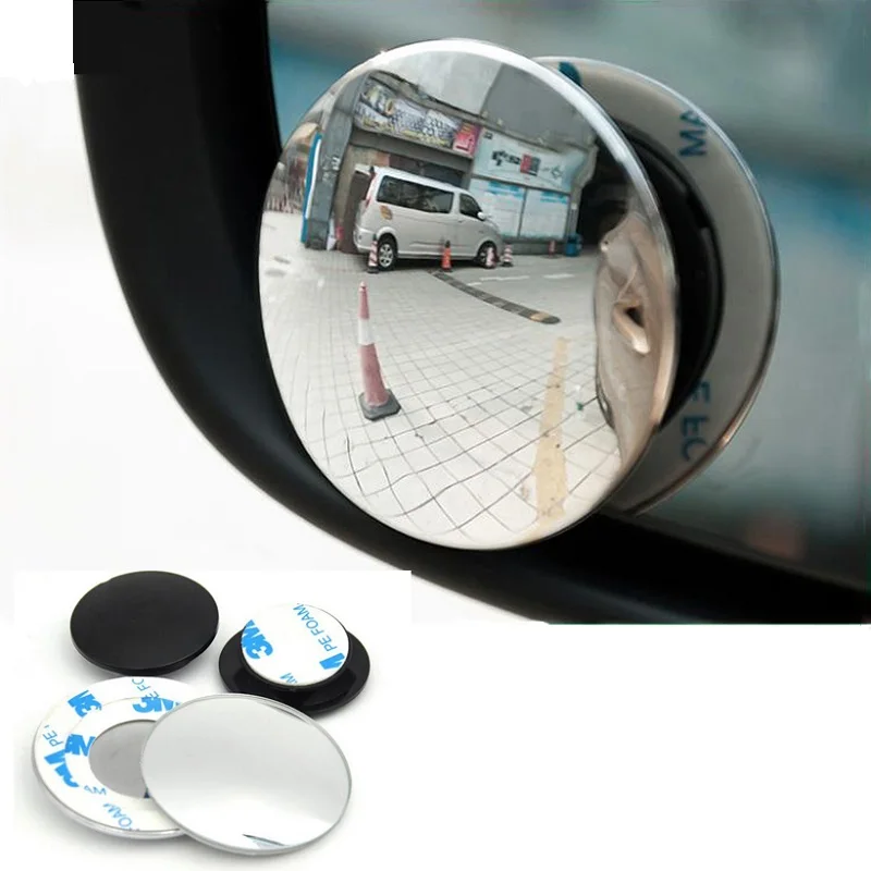 

2PCS 360 frameless ultrathin Wide Angle Round Convex Blind Spot mirror for parking Rear view mirror high quality Accessories