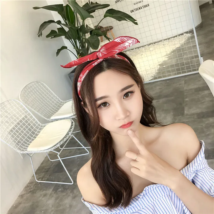 15 Hair Accessories For Women Fashion Jewelry Metal Wire Headband Headwear Rabbit Ear Hairband Fabric Hairwrap Bowknot Headband