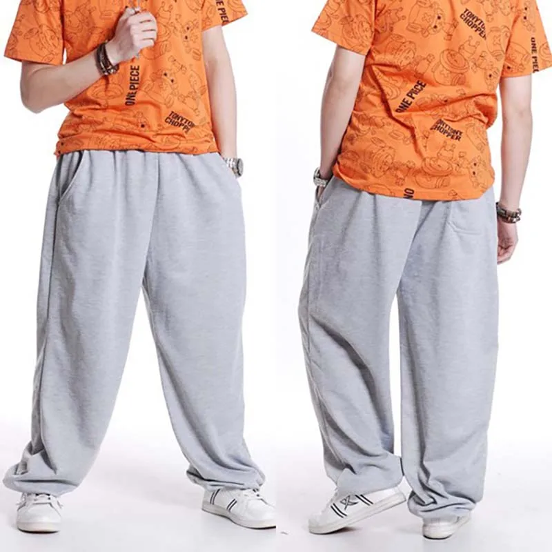 Мода Хип-хоп уличной шаровары Штаны Для мужчин пот Штаны свободные трико для мужчин трек Штаны хлопка повседневные штаны мужской одежды