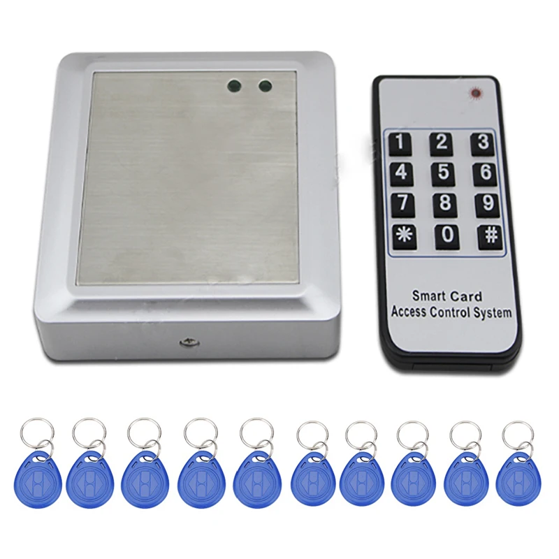 

Free Shipping!Waterproof 125KHZ RFID Door Access Control System Metal Access Control Keypad 8618A Model+10RFID Keyfobs+Remote