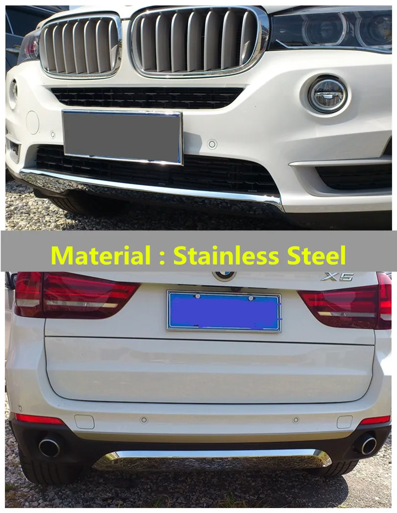  For BMW X5 F15 2014.2015.2016.2017.2018 BUMPER GUARD BUMPER Plate High Quality Stainless Steel / AB