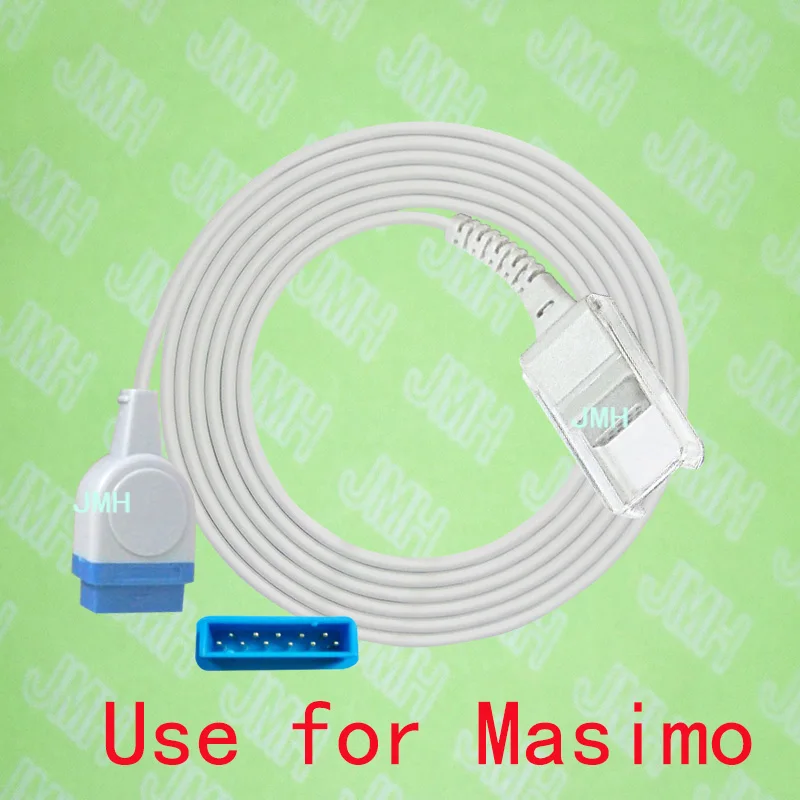 Compatible with Masimo Pulse Oximeter Use LNCS-DCI the 2027263-002 Spo2 sensor adapte cable 11pin to DB9F. |
