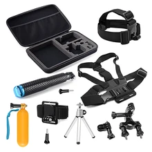 SHOOT Universal Camera Accessories Set Kits For Gopro Session Xiaomi Yi 4K SJCAM Sony Eken h9 Large Case Selfie Stick for Go Pro