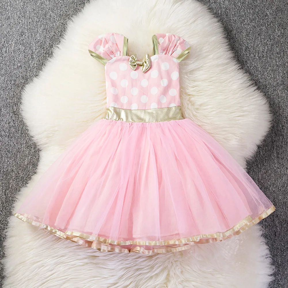 

NEW Girl Birthday Party Dress For Halloween Cosplay Minnie Mouse Dress Up Kid Christmas Costume Baby Girls Clothing For Kids