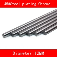 2pcs 45#Steel electroplate chrome linear shaft diameter 10mm 12mm length 100mm-500mm 3d printer part cnc linear rail shaft 2pc diameter 20mm 1000mm linear round shaft harden rod chrome plated linear shaft for linear slide system cnc xyz table