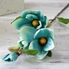 Fleur Magnolia artificielle luxueuse à tige longue 4 têtes, branche florale, pour une décoration de mariage, fausses fleurs pour un décor de jardin ► Photo 3/6